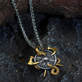 Viking Dragon Pendant Steel nz