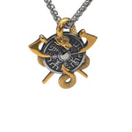 Viking Dragon Pendant Steel nz
