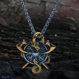 Viking Dragon Pendant Steel nz