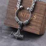 Viking hammer pendant Silver / 70 cm nz
