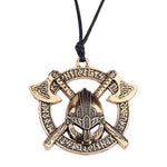 Viking Helmet Necklace Golden nz