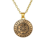Viking Magic Symbol Necklace Gold chain nz