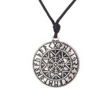 Viking Magic Symbol Necklace Silver rope nz