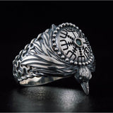 Viking Raven Knight Ring 5 (49.32 mm) nz