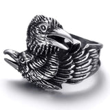 Viking Ravens Ring Stainless Steel 7 (54.4 mm) nz