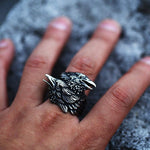 Viking Ravens Ring Stainless Steel 7 (54.4 mm) nz