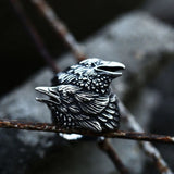 Viking Ravens Ring Stainless Steel 7 (54.4 mm) nz