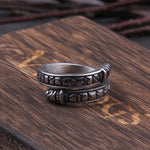 Viking Rune Snake Ring 7 (54.4 mm) nz