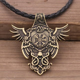 Viking symbols necklace Bronze nz