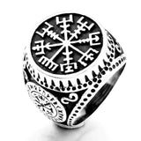 Viking Vegvisir Ring Stainless Steel nz