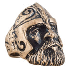 Viking warrior head bronze ring 5 (49.32 mm) nz