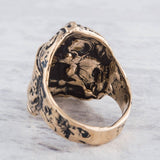 Viking warrior head bronze ring 5 (49.32 mm) nz