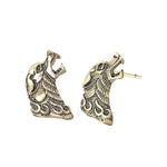 Viking wolf earrings Golden nz