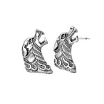 Viking wolf earrings Silver nz