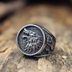 Viking wolf ferocity ring 8 (57 mm) nz