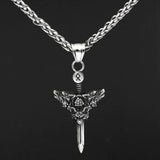 Viking Wolf Sword Necklace nz