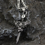 Viking Wolf Sword Necklace nz