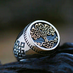 Viking Yggdrasil Ring Golden / 7 (54.4 mm) nz
