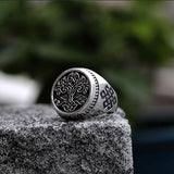 Viking Yggdrasil Ring Silver / 7 (54.4 mm) nz