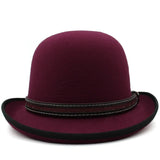 Vintage bowler hat Dark red nz