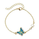 Vintage butterfly bracelet Blue nz
