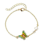 Vintage butterfly bracelet Green nz