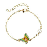 Vintage butterfly bracelet Green nz