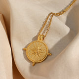Vintage compass necklace nz