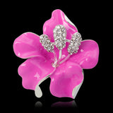 Vintage flower brooch Dark pink nz