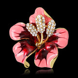 Vintage flower brooch Red rose nz