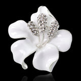 Vintage flower brooch White nz