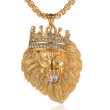 Vintage gold lion necklace 50cm nz