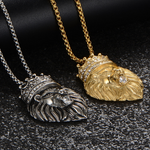 Vintage gold lion necklace nz