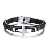 Vintage leather cross bracelet nz