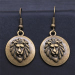 Vintage lion earrings Bronze 1 nz