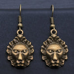 Vintage lion earrings Bronze 2 nz