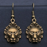 Vintage lion earrings Bronze 2 nz