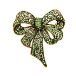 Vintage retro brooch Green nz