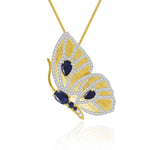 Vintage sapphire butterfly necklace nz