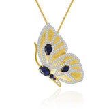 Vintage sapphire butterfly necklace nz