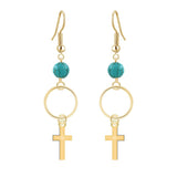 Vintage silver cross earrings Gold nz