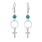 Vintage silver cross earrings Silver nz
