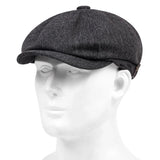 Vintage style beret Black / L (58 59cm) nz