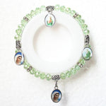 Vintage Virgin Mary bracelet Light green nz