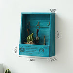 Vintage wooden key holder Blue nz