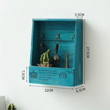 Vintage wooden key holder Blue nz