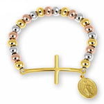 Virgin Mary Cross Bracelet Gold nz