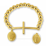 Virgin Mary Cross Bracelet Gold nz