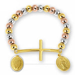 Virgin Mary Cross Bracelet Gold nz