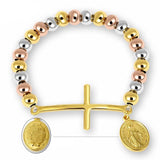 Virgin Mary Cross Bracelet Gold nz